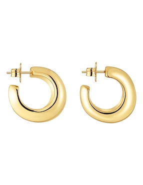 Aretes de aro Tous Galia Basics de plata P 925 con acabado baño de oro