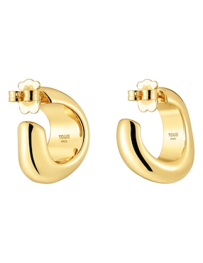 Aretes de aro Tous Galia Basics de plata P 925 con acabado baño de oro