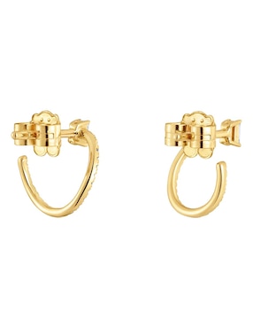 Aretes de aro Tous Les Classiques de oro con acabado pavé diamante