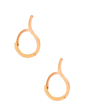 Aretes circulares Unlimited By Ob con acabado chapa de oro zirconia