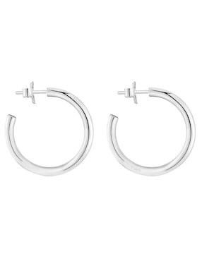 Aretes de aro redondos Tous Basic de plata P 925 con acabado brillante