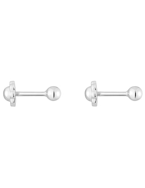 Broqueles de esfera Tous de oro blanco con acabado brillante