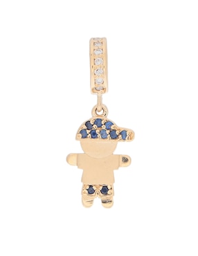 Charm De Niño Fonelli De Oro 14 K Diamante