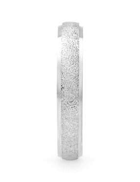 Argolla de oro blanco 10 k Mano Forjada