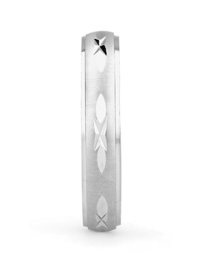 Argolla de oro blanco 10 k Mano Forjada