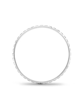 Argolla de oro blanco 10 k Mano Forjada