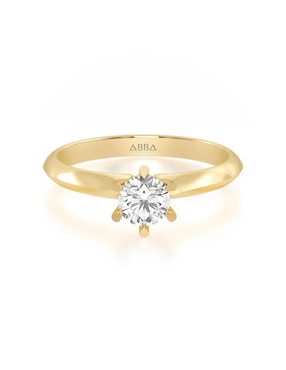 Anillo Abba Joyas 10 K De Oro Moissanita