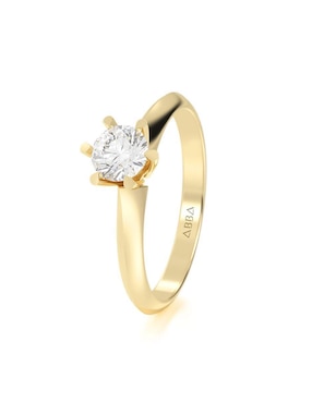 Anillo de compromiso de oro 18 k Abba Joyas moissanita