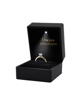 Anillo de compromiso de oro 18 k Abba Joyas moissanita