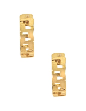 Aretes Huggies Unlimited By Ob Acabado Chapa De Oro 18 K