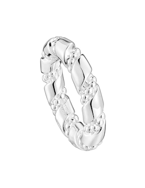 Anillo Tous Twisted P 925 de plata brillante