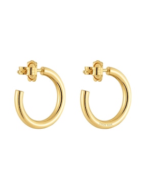 Aretes de aro Tous de plata P 925 con acabado baño de oro