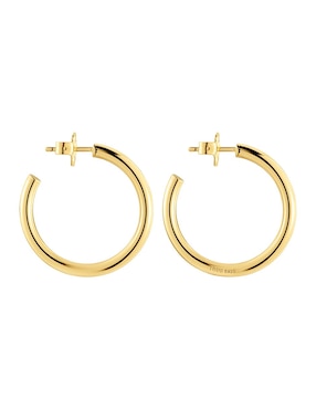 Aretes de aro Tous de plata P 925 con acabado baño de oro