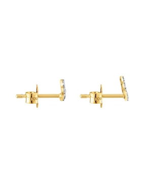Aretes Tous Les Classiques de oro con acabado pavé diamante