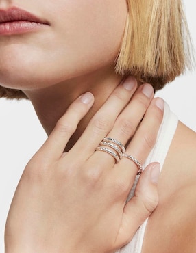 Anillo Tous Twisted P 925 de plata brillante