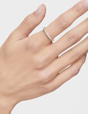 Anillo Tous Twisted P 925 de plata brillante