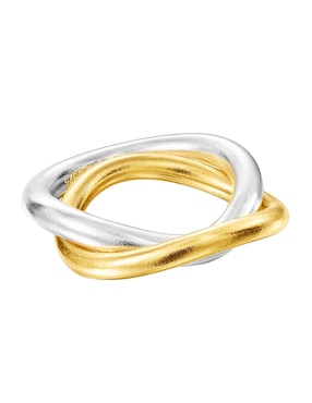 Set anillo Tous Hav de plata P 925 con acabado baño de oro