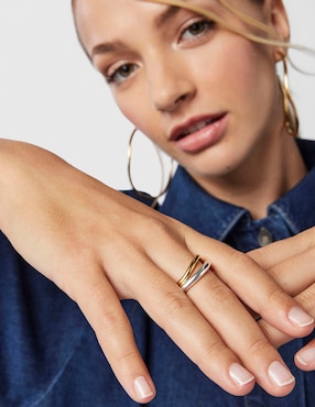 Set anillo Tous Hav de plata P 925 con acabado baño de oro