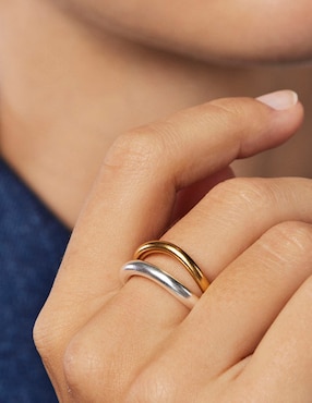 Set anillo Tous Hav de plata P 925 con acabado baño de oro