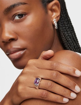 Anillo de oso Tous Bold Motif P 925 de plata amatista brillante