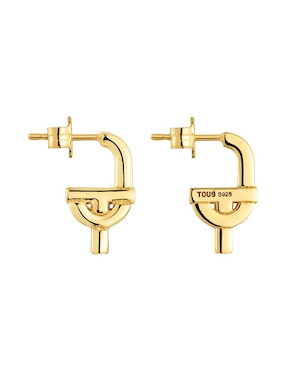 Broqueles Tous Manifesto de plata P 925 con acabado baño de oro