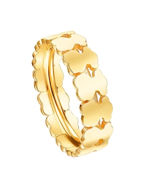 Anillo Tous Straight de plata P 925 con acabado baño de oro