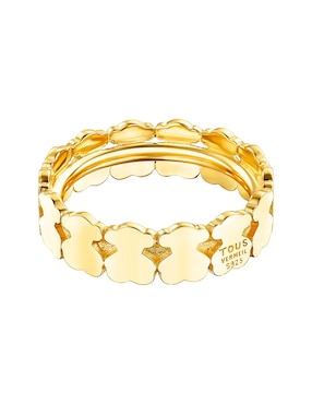 Anillo Tous Straight de plata P 925 con acabado baño de oro