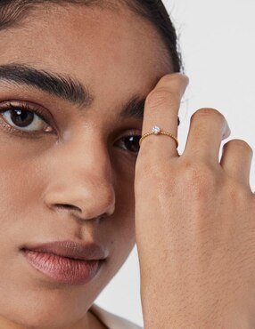 Anillo Tous Les Classiques 18 k de oro diamante brillante