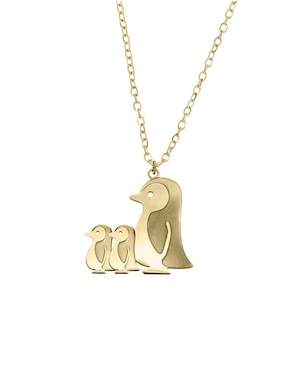Colgante Y Dije de pingüino Fianelli billoy de oro amarillo 14 K
