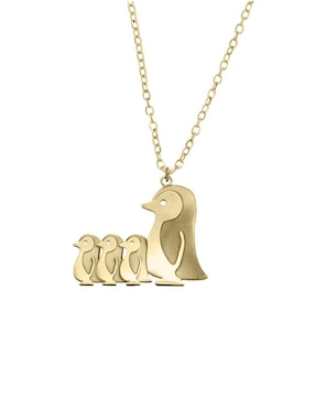 Colgante Y Dije de pingüino Fianelli billoy de oro amarillo 14 K