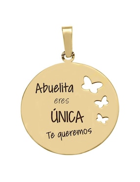 Dije Circular Fianelli Abuelita De Oro Amarillo 14 K