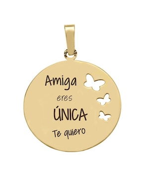 Dije Circular Fianelli Amiga De Oro Amarillo 14 K