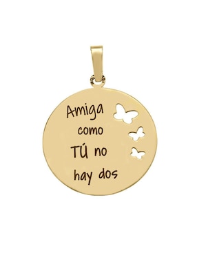 Dije Circular Fianelli Amiga De Oro Amarillo 14 K