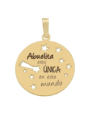 Dije Circular Fianelli Abuelita De Oro Amarillo 14 K