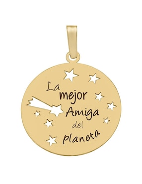 Dije Circular Fianelli Amiga De Oro Amarillo 14 K