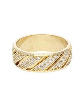 Anillo Fonelli 14 k de oro zirconia brillante