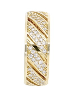 Anillo Fonelli 14 k de oro zirconia brillante