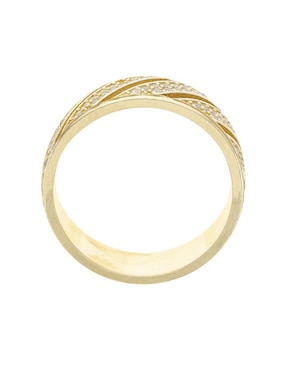 Anillo Fonelli 14 k de oro zirconia brillante