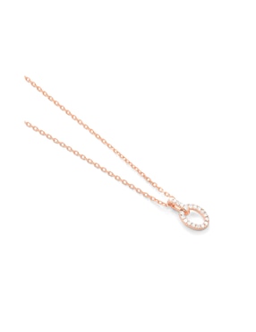 Colgante Y Dije ovalado Facet Barcelona smart de oro rosa 14 K