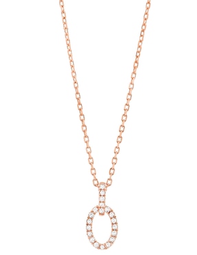 Colgante Y Dije ovalado Facet Barcelona smart de oro rosa 14 K
