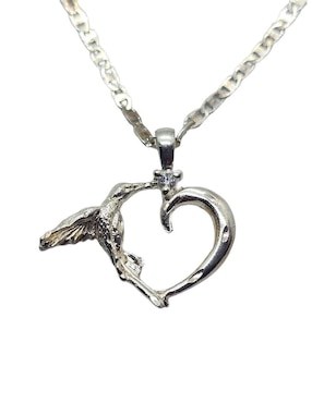 Collar de corazón Limerence By Claudia Herrera Colibrí de plata P 925