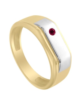 Anillo Fascinare Joaquín 14 k de oro rubí brillante