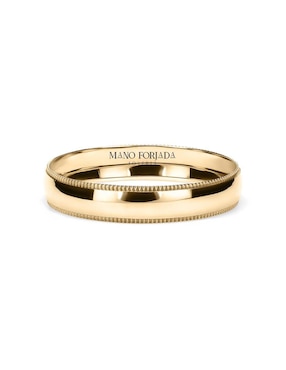 Argolla De Oro 14 K Mano Forjada