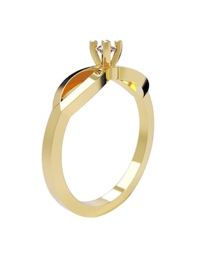 Solitario de oro amarillo 14 k Amore Mio diamante