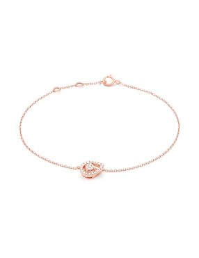 Pulsera Facet Barcelona de oro rosa 14 K Smart con acabado brillante
