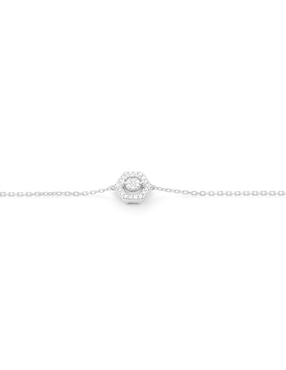 Pulsera Facet Barcelona de oro blanco 14 K Smart con acabado brillante