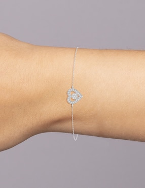 Pulsera Facet Barcelona de oro blanco 14 K Smart con acabado brillante