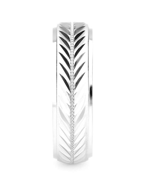 Argolla de oro blanco 14 k Mano Forjada