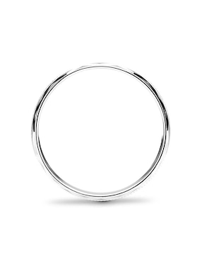Argolla de oro blanco 14 k Mano Forjada