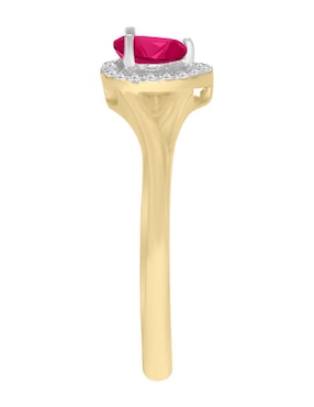 Anillo Fascinare Cristina 14 k de oro amarillo rubí y diamante brillante